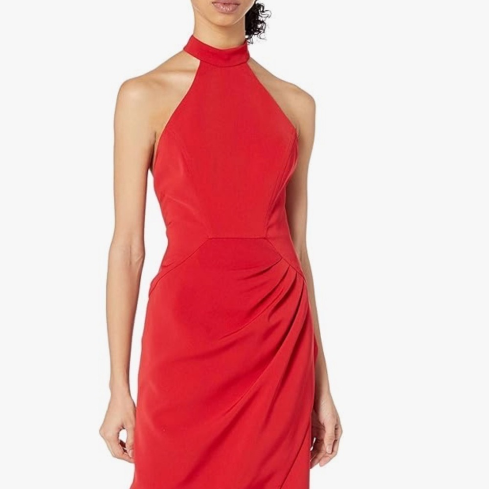 C/MEO COLLECTIVE Sexy Red Halter Dress Size M
